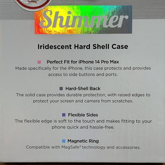 MERKURY INNOVATIONS Shimmer hard shell case for iPhone 14 Pro Max clear shiny - Picture 5 of 5